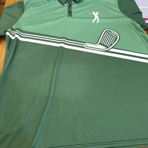 Men's Golf Polo with Club Graphic - Green